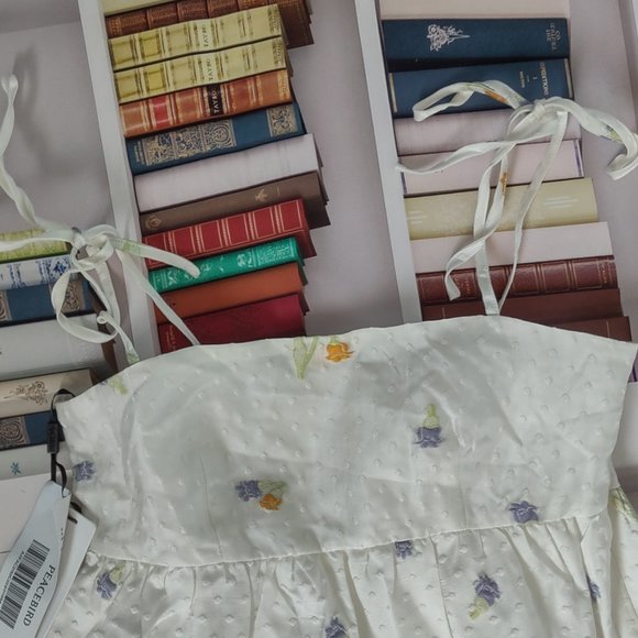 White Floral Midi Dress - Picture 9 of 10